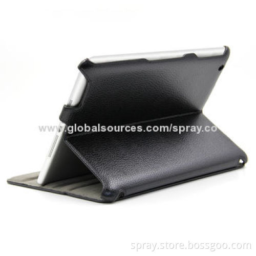Folio Leather Case Cover for the New iPad 3 iPad 2 Built-in Magnet for Sleep Wake Feature